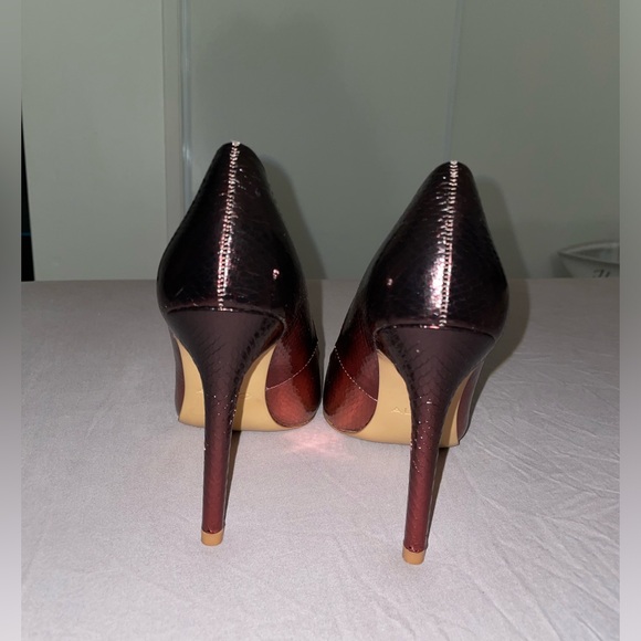 NWOT Aldo Lala Bronze Ombre Snake Print Scale Heels Size 6 ⭐️ - Picture 4 of 7